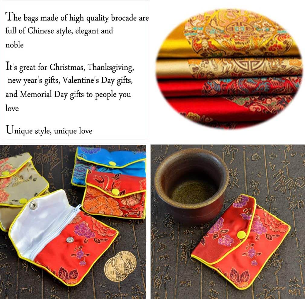 Sacs-cadeaux de bijoux de style chinois en soie