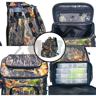Polyester Waterproof Camouflage Design Fishing Tackle Backpacks